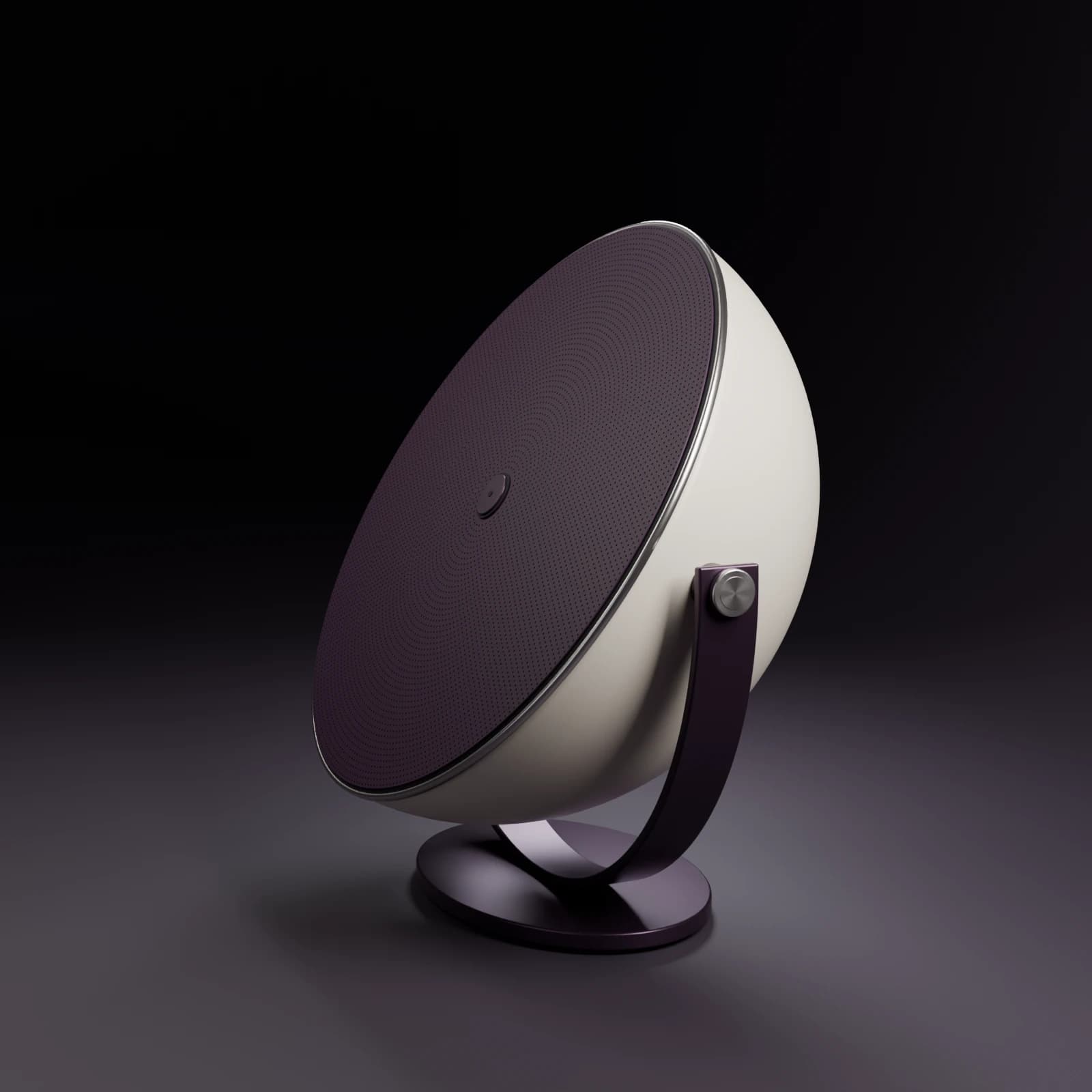 Orbit Cradle with a Chalk shell, aubergine grille and cradle